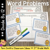 Divide By 12 Word Problems, Task Cards & Assessments