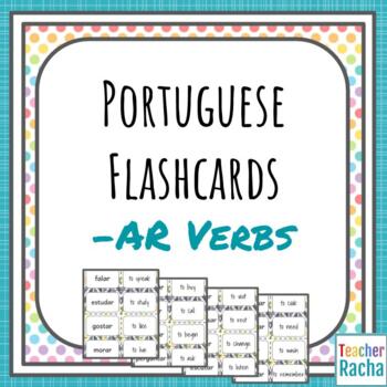 Preview of 40 Portuguese Flashcards (-AR Verbs)