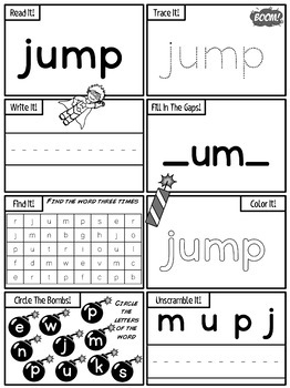 Pre-K Sight Words Activity Worksheets Dolch by Top Teaching Tasks