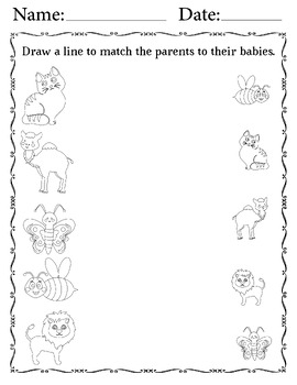 40 Printable Matching Activity Pages by New Skill School | TPT