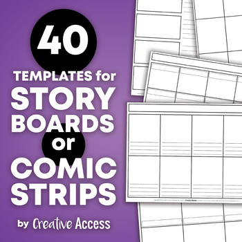 Preview of 40 Printable Templates for Storyboards or Comic Strips