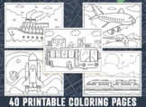 40 Printable Transportation Coloring Pages for Kids, Boys & Girls