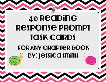 Preview of Reading Response Task Cards for ANY Chapter Book