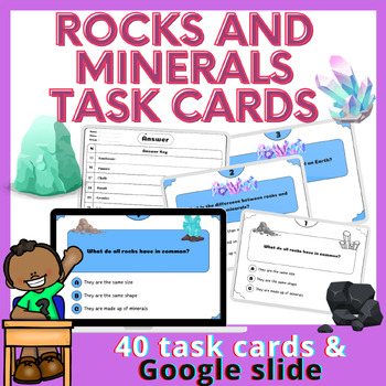 Preview of 40 Rocks and Minerals Task Cards