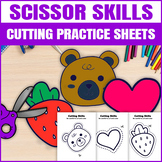 40 Scissor Skills Cutting Practice Sheets: Enhance Fine Mo
