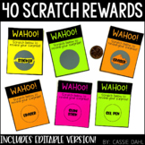 40 Scratch Reward Tags (Reward Coupons) with an EDITABLE Version