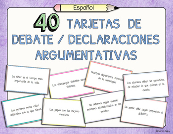 Preview of 40 Spanish Debate Cards: Defend, Challenge, Qualify