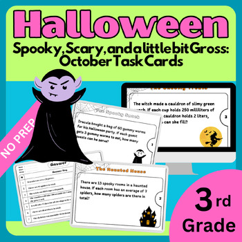 Preview of 40 Spooky, Scary, and a little bit Gross: October Task Cards