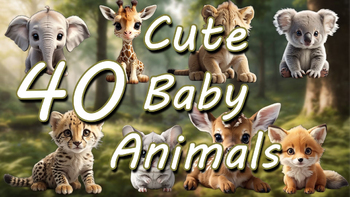 Preview of 40 Super cute baby animals (Clip art)