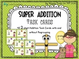 40 TWO-DIGIT NUMBERS ADDITION MATH TASK CARDS (sums with/ 