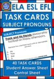 40 Task Cards - Subject pronouns