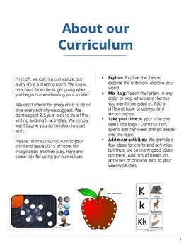 Preview of 40 Week preschool-kindergarten curriculum