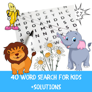 Preview of 40 Word Search Puzzle For Kids