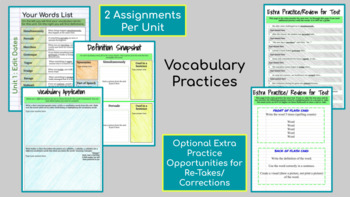 Preview of 40 Word Vocabulary Digital Notebook