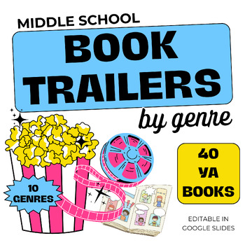 Preview of 40 YA Book Trailers for Middle School Students by Genre
