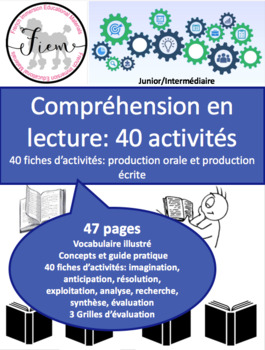 Preview of 40 activités de compréhension en lecture: JR/INT