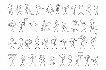Communication Stick Figure People, Stickfigure, Stick Man, Stick Figure,  Stick Figures, Stick People, Pdf, Svg, Dxf, Png, Cricut, Vector
