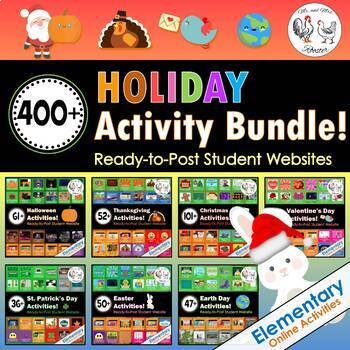 Preview of 400+ Digital STEM Holiday Activities BUNDLE - No Prep Websites!