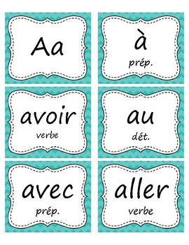 Preview of 400+ Mots fréquents en français - French Word Wall Cards