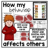 How my behavior affects others activities worksheets socia