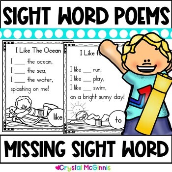 Preview of 40 Sight Word Poems for Shared Reading | Fill In The Missing Sight Word Version