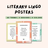 Literary Lingo Posters: 40 Literary Terms | 3 Designs | 5 Colors
