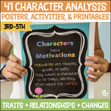 Character Traits, Conflict, and Change posters, activities
