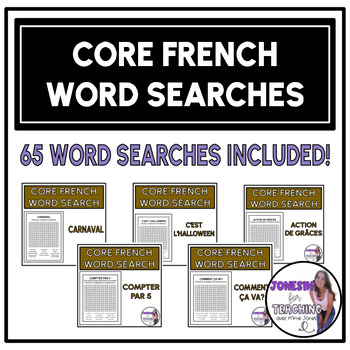 Preview of 65 French Word Searches | Culture | Mots cachés | Core French & French Immersion