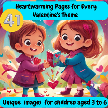 Preview of 41 Heartwarming Pages for Every Valentine's Theme,commercial use