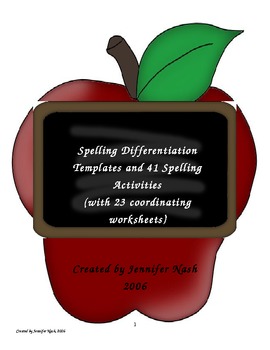 Preview of 41+ Spelling Differentiation Activities and Templates for Any List!