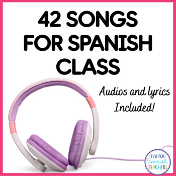 Preview of 42 Fun Songs For Spanish Class (Mp3)