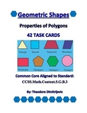 42 Geometry Properties of Polygons Task Cards for CCSS.Mat