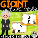 Music Symbol Flash Cards {8.5×11, Color and Black & White}