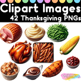 42 Realistic Thanksgiving Clipart Images PNGs Commercial P
