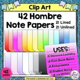 Sticky Note Clip Art 42 PNGs  HOMBRE Colors - 21 Lined & 2
