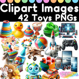 42 Toys Games Clipart Images PNGs Commercial Personal Use