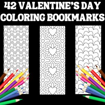 Valentine's Day Coloring Bookmarks by Tracee Orman