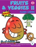 420) Fruits & Veggies Set II. Flash Cards. Color version