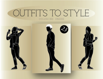 Preview of 43 outfits to style: coloring book