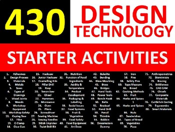 Preview of 430 Design Technology Woodwork Shop Tools Starter Settler Activities Wordsearch