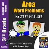 Fun Coloring Finding Area Word Problems 3rd Grade Workshee