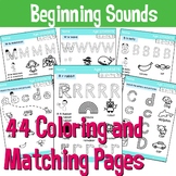 44 Page Beginning Sounds Alphabet Worksheet Pack