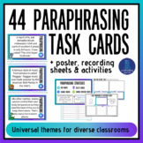 44 Paraphrasing Task Cards for Diverse / International con