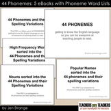 44 Phonemes: 5 eBooks with Word Lists arranged by Phonemes