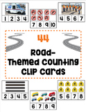 Road-Themed Counting Clip-Cards: Creative Curriculum Roads Study