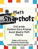 45 2nd Grade Math Snapshots- Weekly Assessments CCSS Aligned