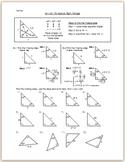 45-45-90 Special Right Triangle - Practice/HW