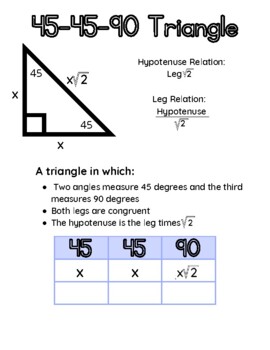 45 degree triangle