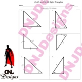 45-45 and 30-60 Right Triangles Printable/Handout/Worksheet