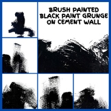 45 Abstract black paint texture backgrounds. Brush black p